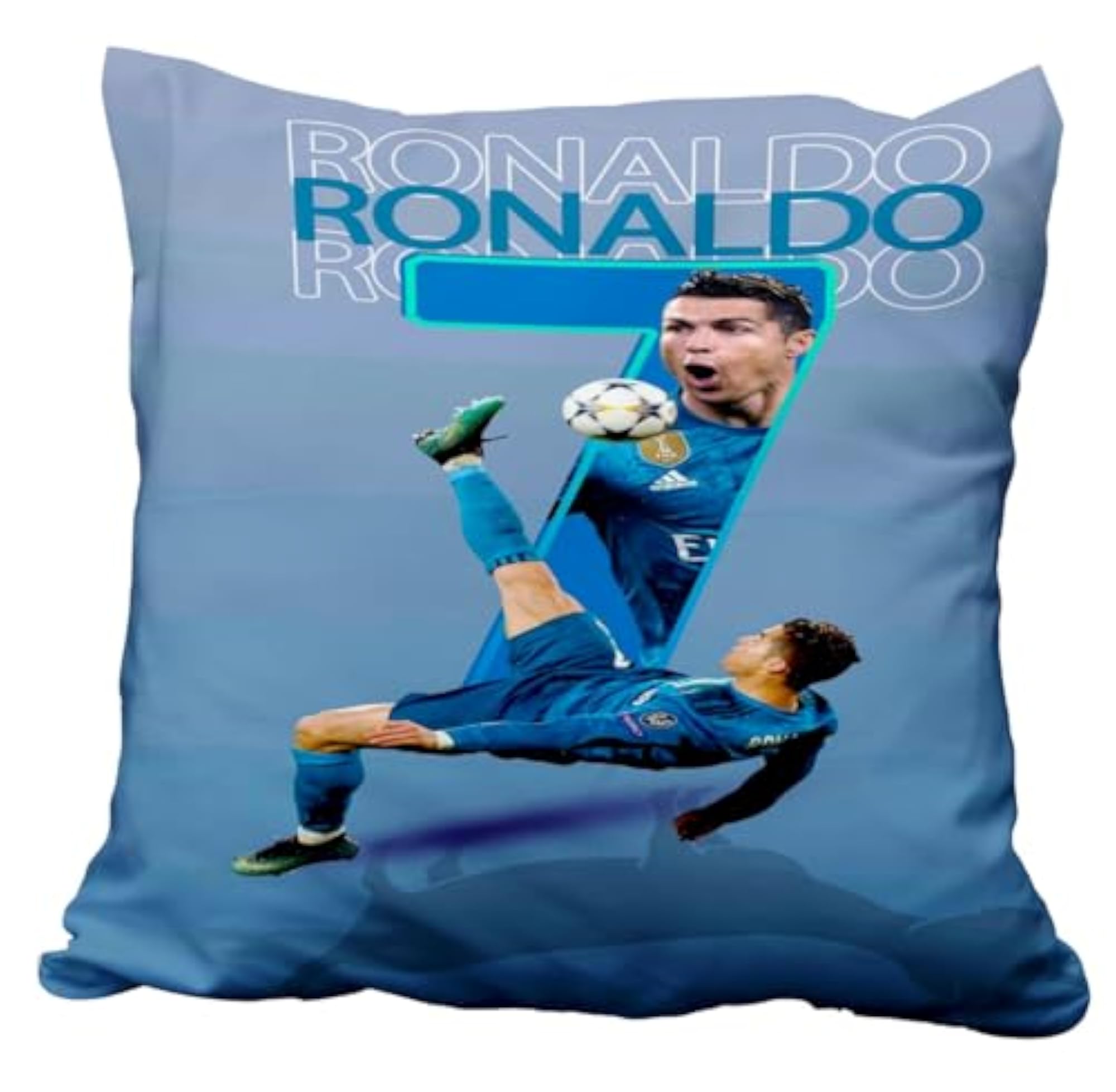 Cristiano Ronaldo Poster Print Cushion Pillow, 12"x12"